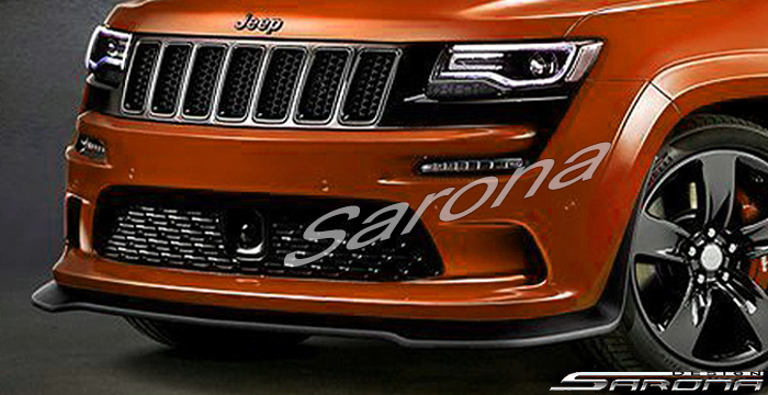 Custom Jeep Grand Cherokee  SUV/SAV/Crossover Front Add-on Lip (2014 - 2016) - $590.00 (Part #JP-008-FA)